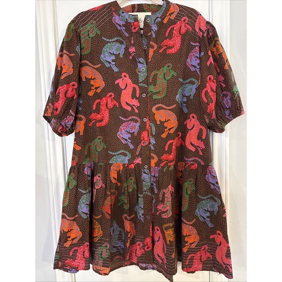 Fox And Hen Dresses & Skirts - Women’s Mini Dress with Multicolor Animal Print - Brown Base